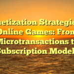 Monetization Strategies in Online Games: From Microtransactions to Subscription Models